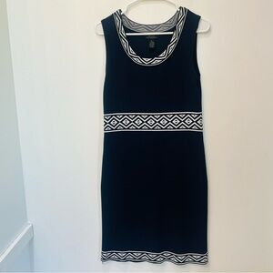 Grace Knit Dress Navy blue white nautical sleeveless size Medium
